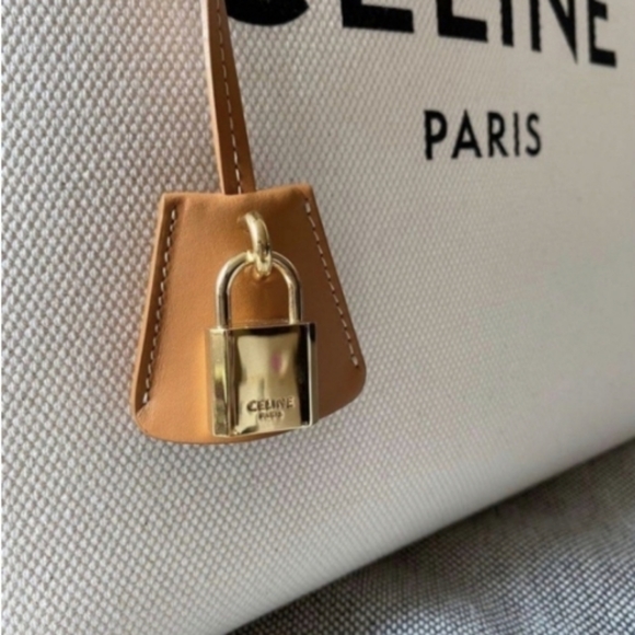 Authentic Celine Vertical Cabas Canvas Tote - Picture 3 of 11